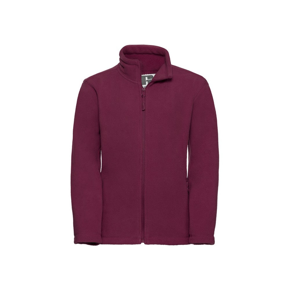 Burgundy - Front - Russell Childrens-Kids Fleece Jacket