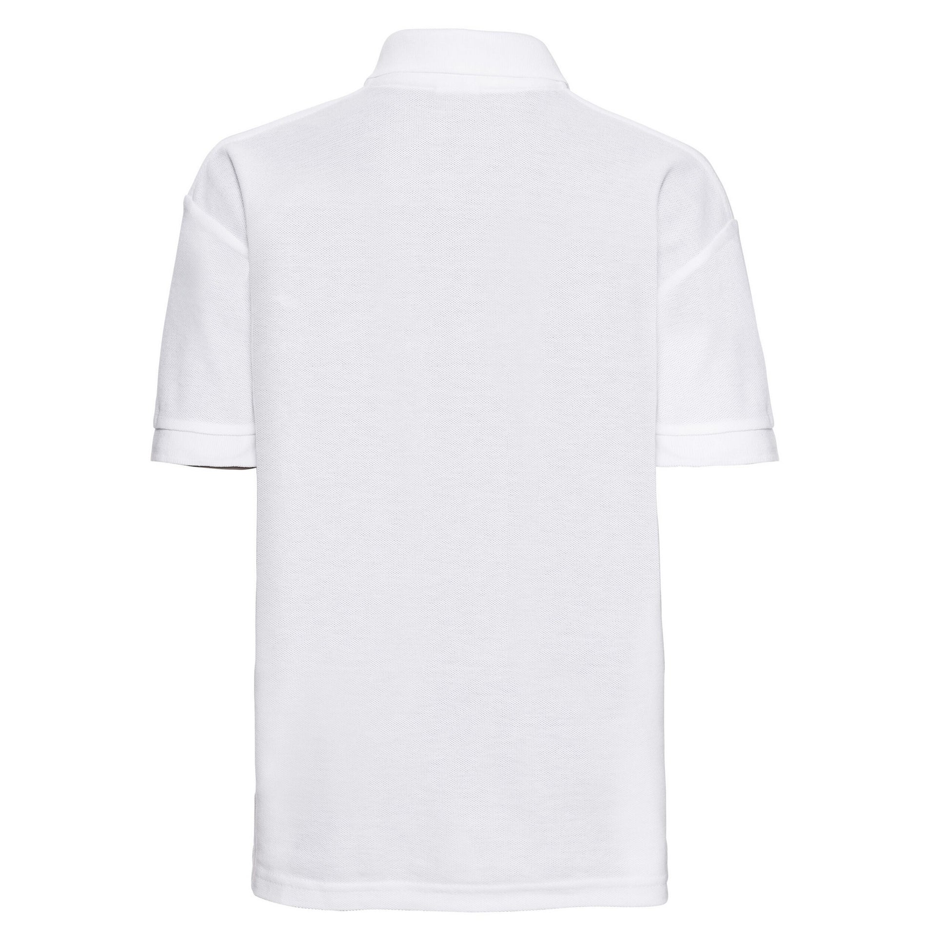 White - Back - Russell Childrens-Kids Pique Polo Shirt