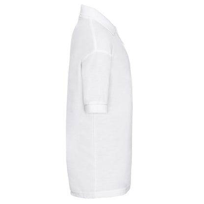 White - Side - Russell Childrens-Kids Pique Polo Shirt