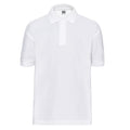 White - Front - Russell Childrens-Kids Pique Polo Shirt