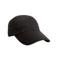 Black - Front - Result Headwear Childrens-Kids Heavy Brushed Cotton Low Profile Cap
