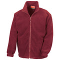 Burgundy - Front - Result Mens Polartherm Fleece Jacket