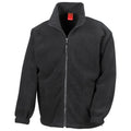 Black - Front - Result Mens Polartherm Fleece Jacket