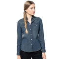 Blue Jean - Back - Kariban Womens-Ladies Long-Sleeved Shirt