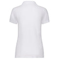 White - Back - Fruit of the Loom Womens-Ladies Pique Lady Fit T-Shirt