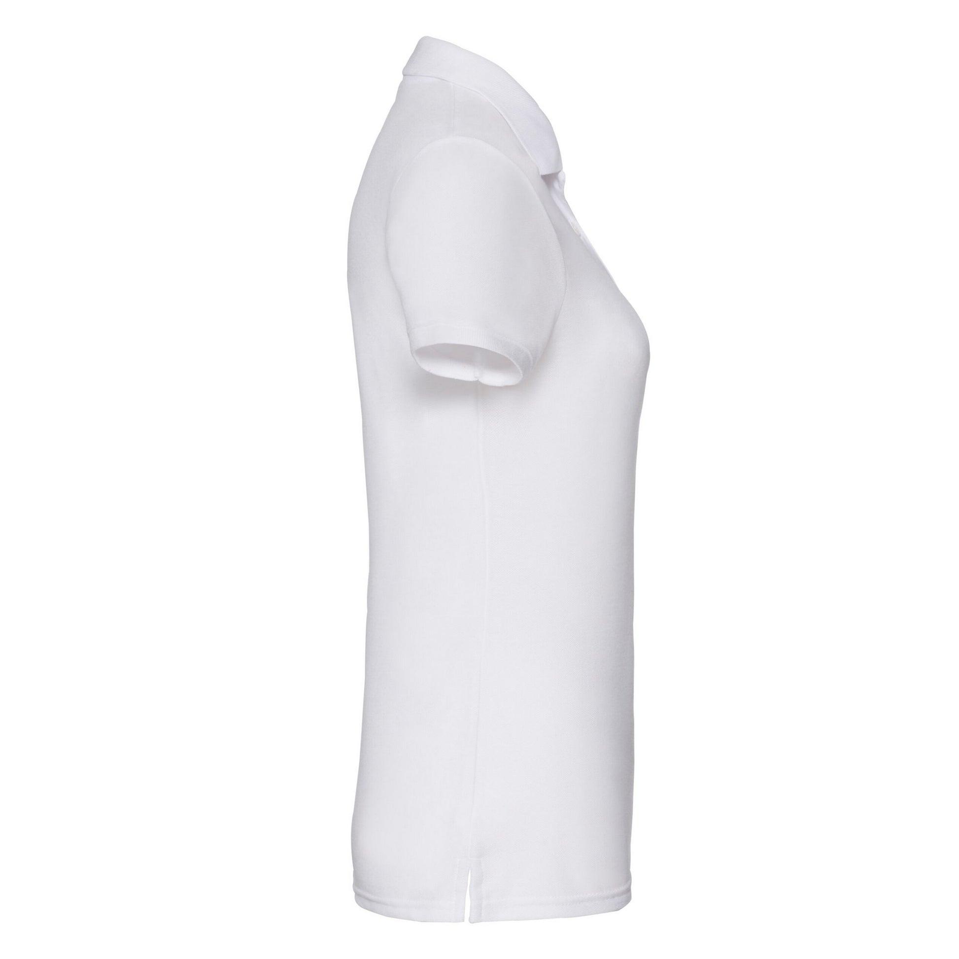 White - Side - Fruit of the Loom Womens-Ladies Pique Lady Fit Polo Shirt