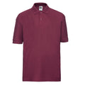 Burgundy - Front - Russell Childrens-Kids Pique Polo Shirt