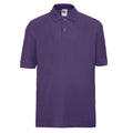 Purple - Front - Russell Childrens-Kids Pique Polo Shirt