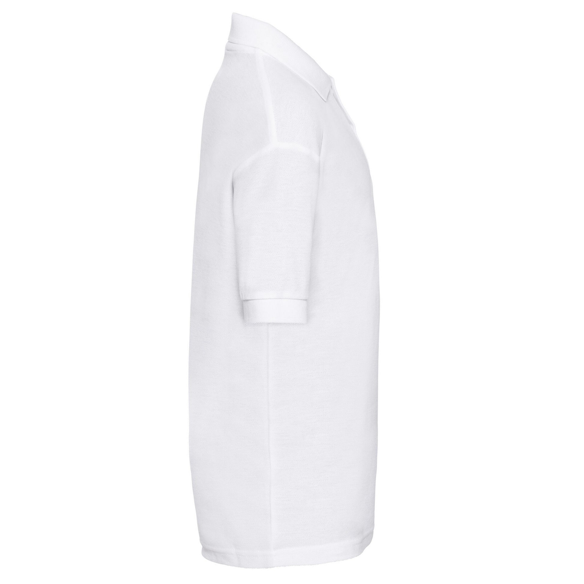 White - Side - Russell Childrens-Kids Pique Polo Shirt