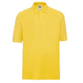Yellow - Front - Russell Childrens-Kids Pique Polo Shirt