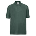 Bottle Green - Front - Russell Childrens-Kids Pique Polo Shirt