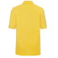 Yellow - Back - Russell Childrens-Kids Pique Polo Shirt