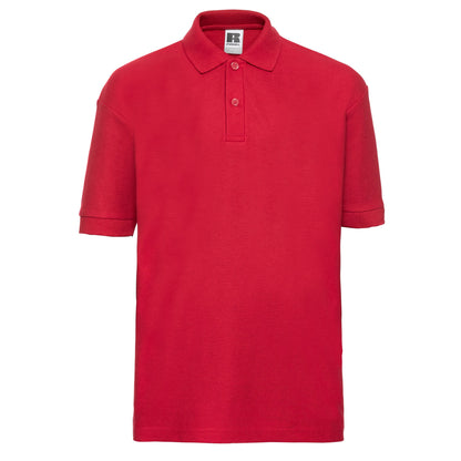 Bright Red - Front - Russell Childrens-Kids Pique Polo Shirt