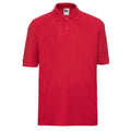 Bright Red - Front - Russell Childrens-Kids Pique Polo Shirt