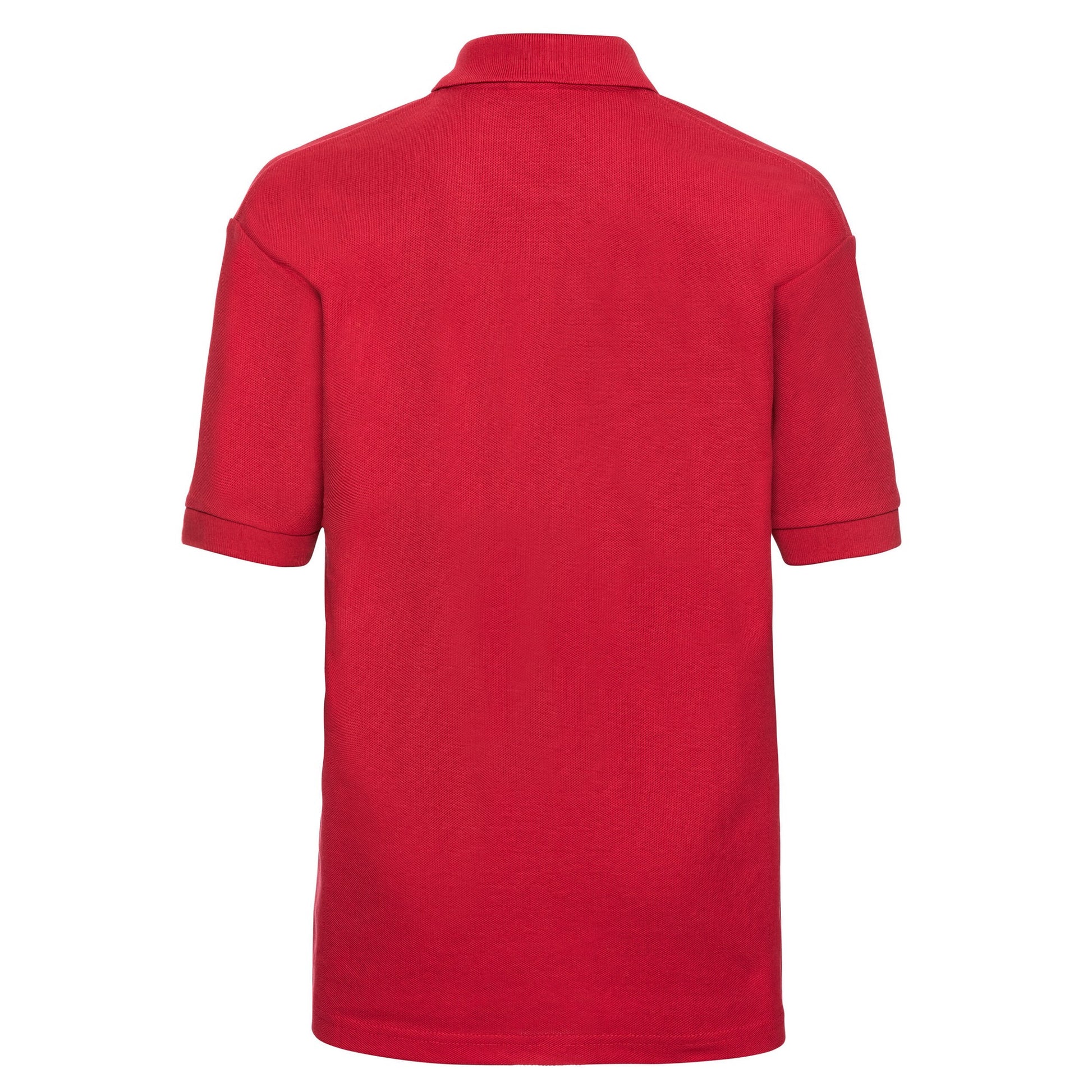 Bright Red - Back - Russell Childrens-Kids Pique Polo Shirt