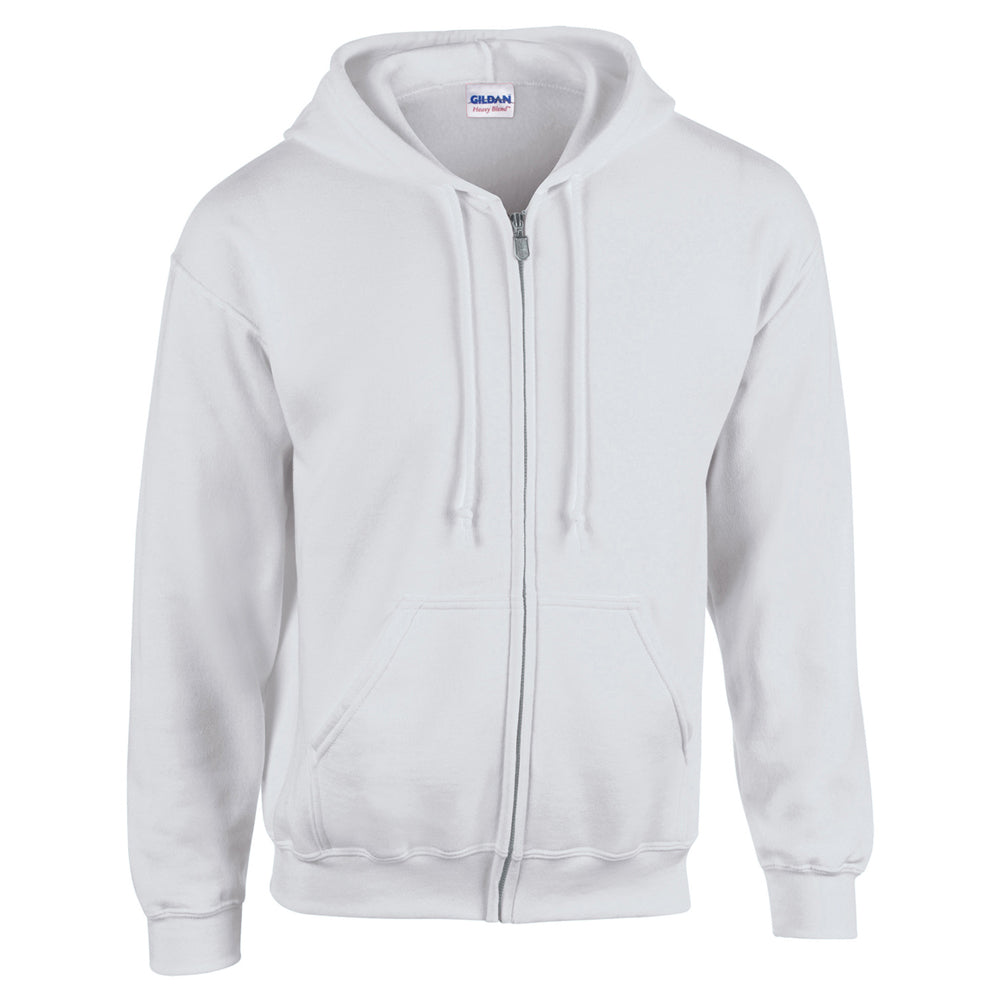 Ash - Front - Gildan Mens Heavy Blend Full Zip Hoodie