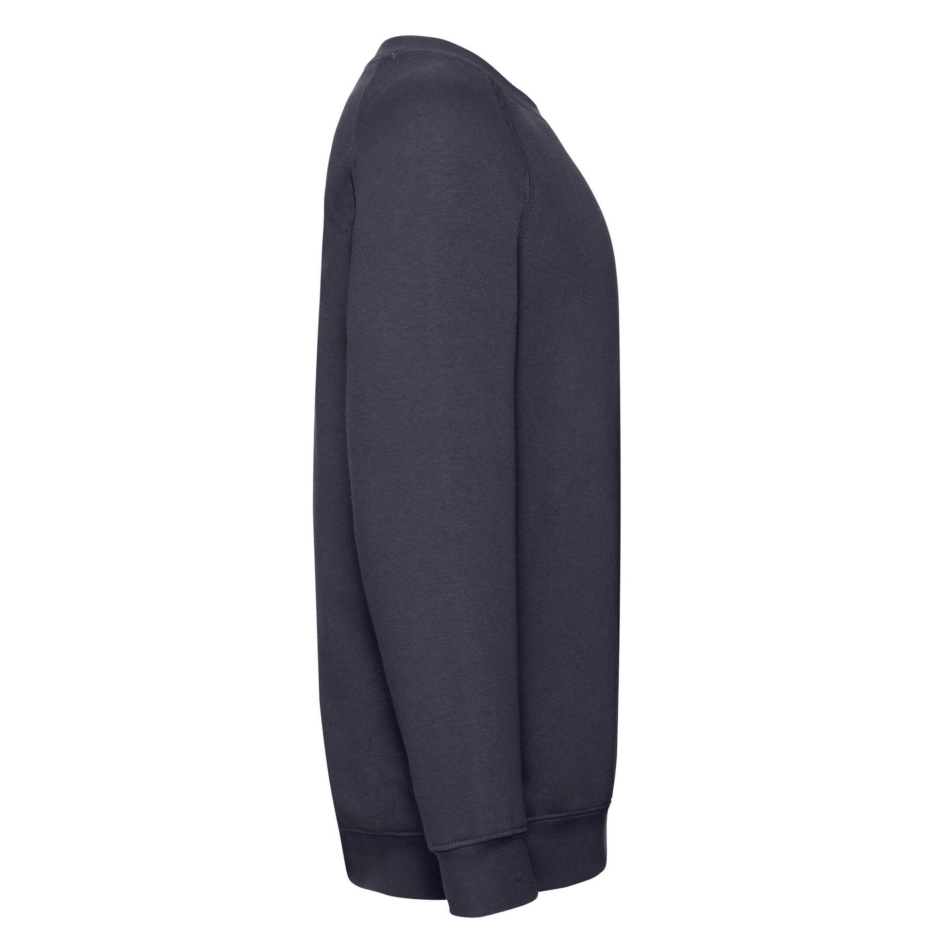 Deep Navy - Side - Fruit of the Loom Childrens-Kids Premium Raglan Sweatshirt