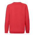 Red - Back - Fruit of the Loom Childrens-Kids Premium Raglan Sweatshirt