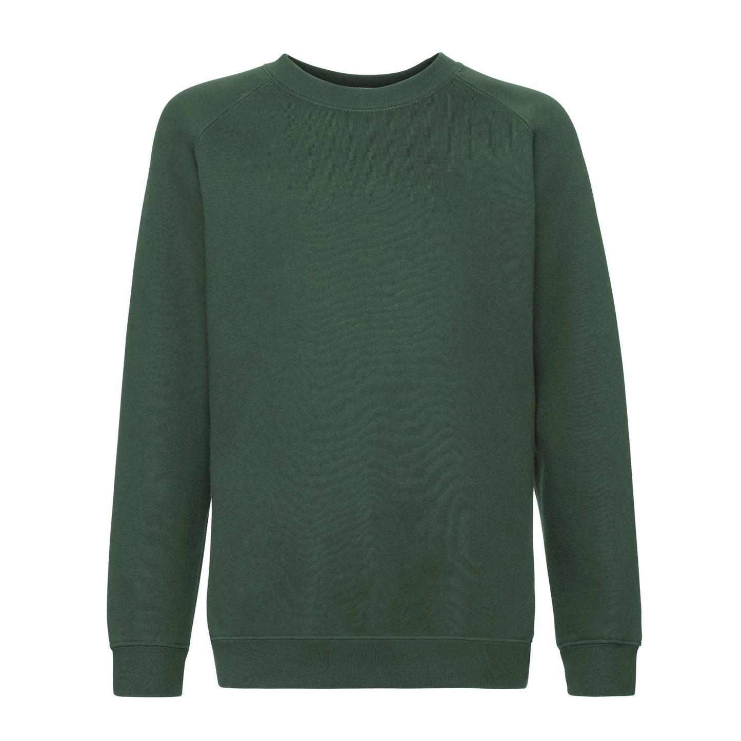Bottle Green - Front - Fruit of the Loom Childrens-Kids Premium Raglan Sweatshirt