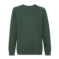 Bottle Green - Front - Fruit of the Loom Childrens-Kids Premium Raglan Sweatshirt