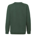 Bottle Green - Back - Fruit of the Loom Childrens-Kids Premium Raglan Sweatshirt