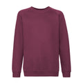 Burgundy - Front - Fruit of the Loom Childrens-Kids Premium Raglan Sweatshirt