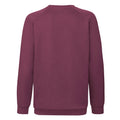 Burgundy - Back - Fruit of the Loom Childrens-Kids Premium Raglan Sweatshirt
