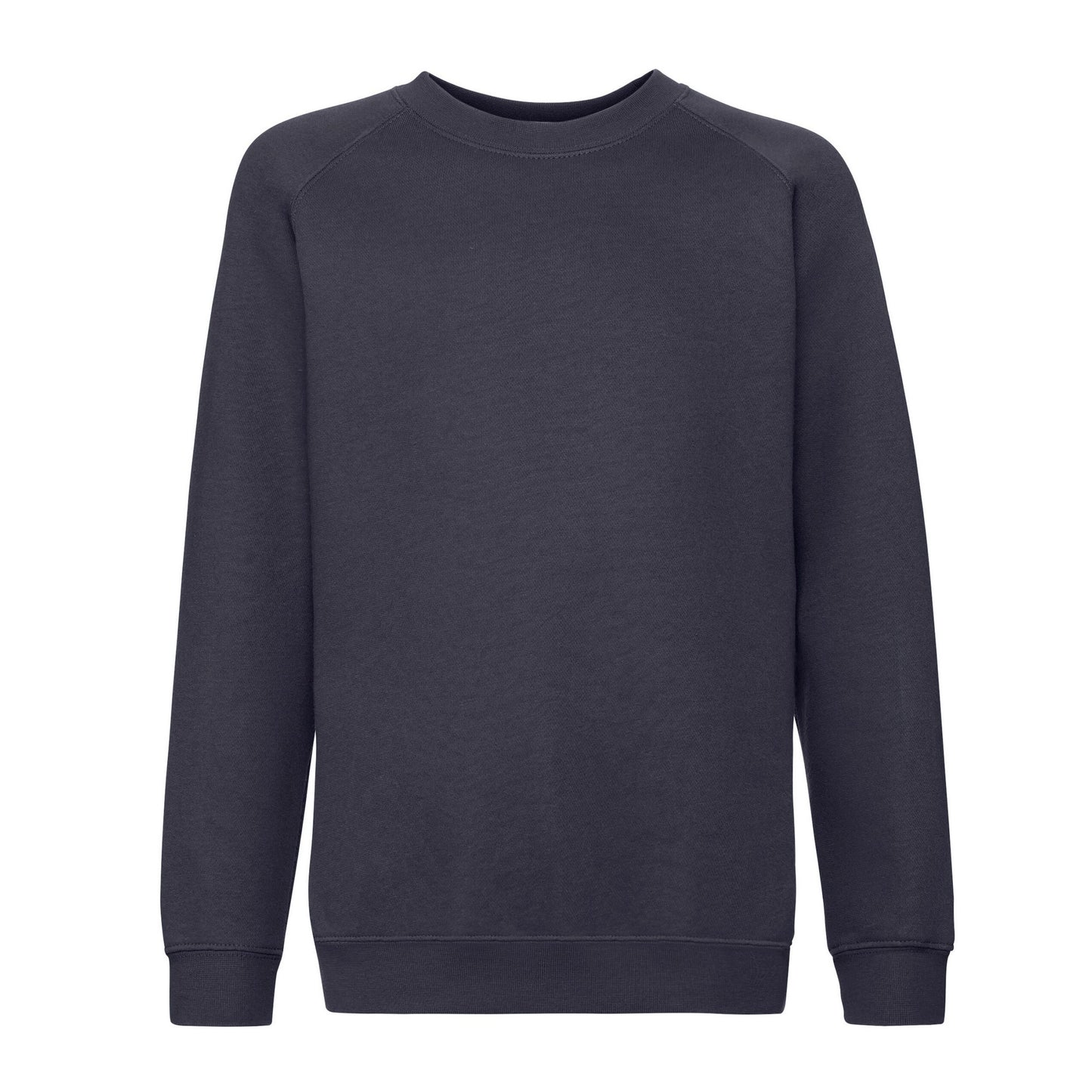 Deep Navy - Front - Fruit of the Loom Childrens-Kids Premium Raglan Sweatshirt