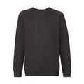 Black - Front - Fruit of the Loom Childrens-Kids Premium Raglan Sweatshirt