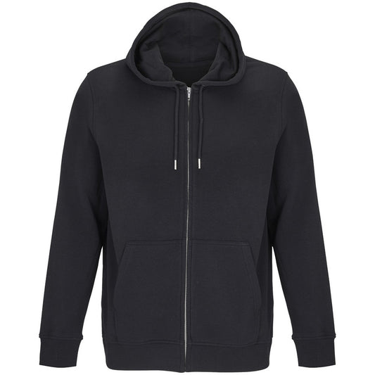 Black - Front - SOLS Unisex Adult Calipso Full Zip Hoodie