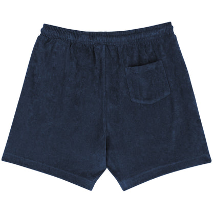 Navy - Back - Native Spirit Mens Terry Towel Shorts