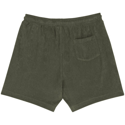 Organic Khaki - Back - Native Spirit Mens Terry Towel Shorts