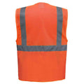 Orange - Back - Yoko Unisex Adult Hi-Vis Vest