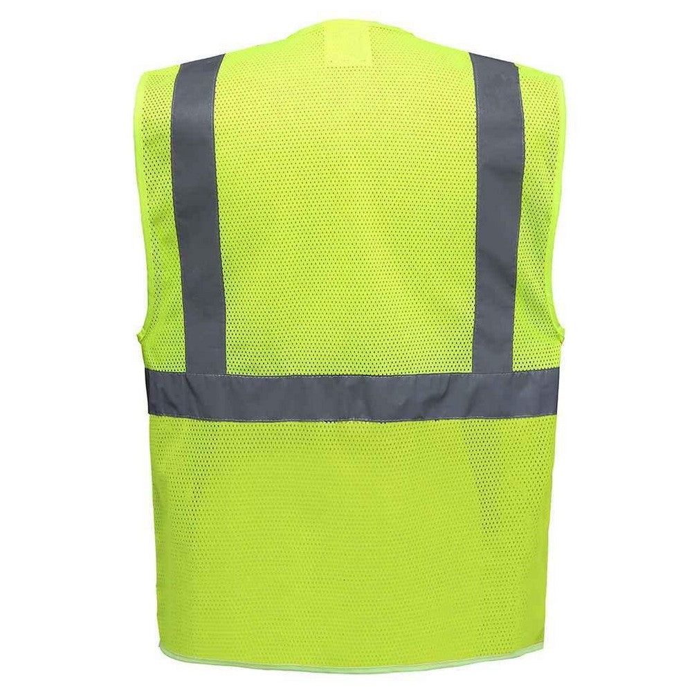 Yellow - Back - Yoko Unisex Adult Hi-Vis Vest