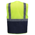 Yellow-Navy - Back - Yoko Unisex Adult Hi-Vis Vest