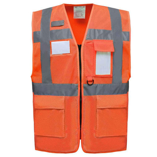 Orange - Front - Yoko Unisex Adult Hi-Vis Vest