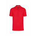 Red - Front - Kariban Mens Pique Anti-Bacterial Polo Shirt