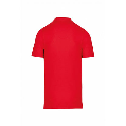 Red - Back - Kariban Mens Pique Anti-Bacterial Polo Shirt