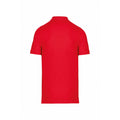 Red - Back - Kariban Mens Pique Anti-Bacterial Polo Shirt
