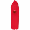 Red - Side - Kariban Mens Pique Anti-Bacterial Polo Shirt
