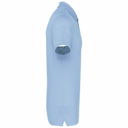 Sky Blue - Side - Kariban Mens Pique Anti-Bacterial Polo Shirt