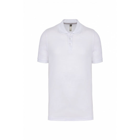 White - Front - Kariban Mens Pique Anti-Bacterial Polo Shirt