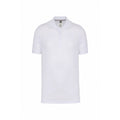 White - Front - Kariban Mens Pique Anti-Bacterial Polo Shirt
