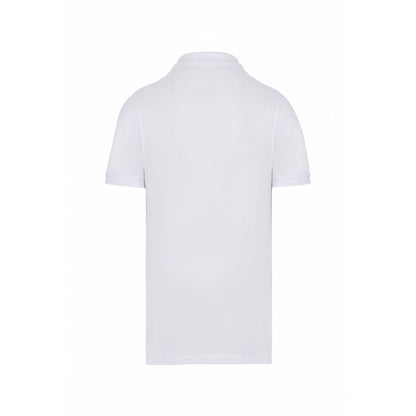 White - Back - Kariban Mens Pique Anti-Bacterial Polo Shirt
