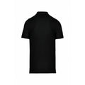 Black - Back - Kariban Mens Pique Anti-Bacterial Polo Shirt