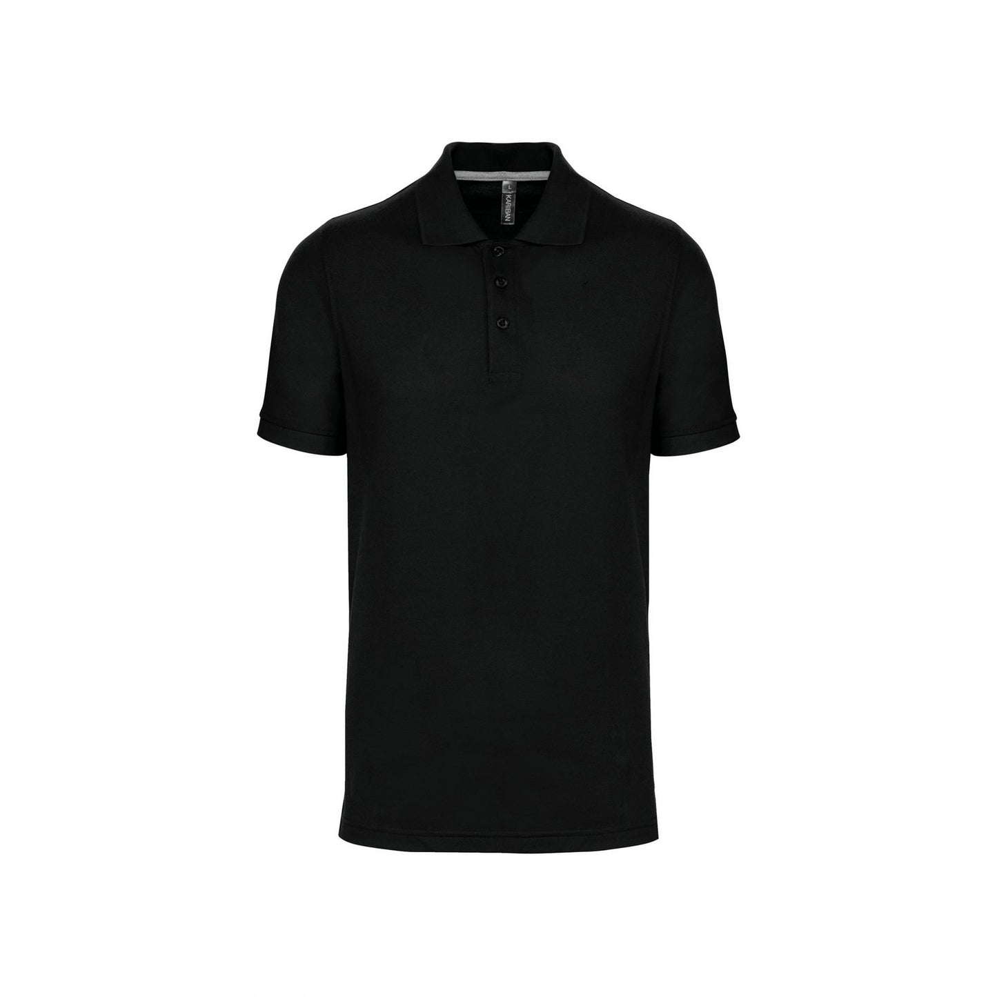Black - Front - Kariban Mens Pique Anti-Bacterial Polo Shirt