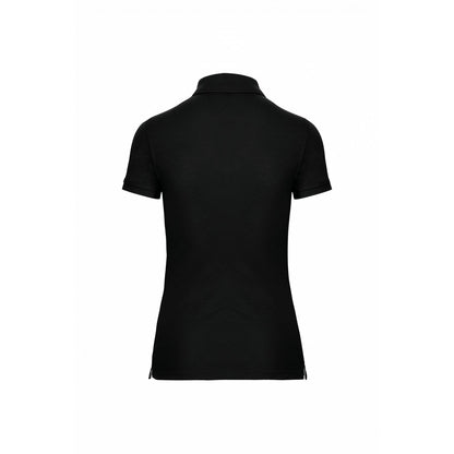 Black - Back - WK. Designed To Work Womens-Ladies Pique Anti-Bacterial Polo Shirt