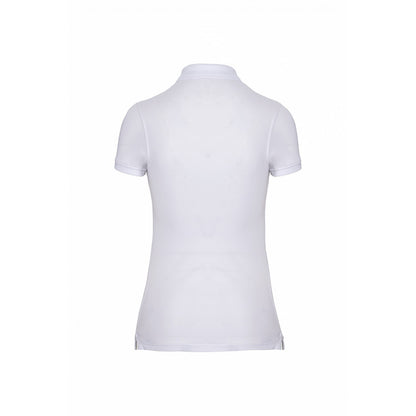 White - Back - WK. Designed To Work Womens-Ladies Pique Anti-Bacterial Polo Shirt