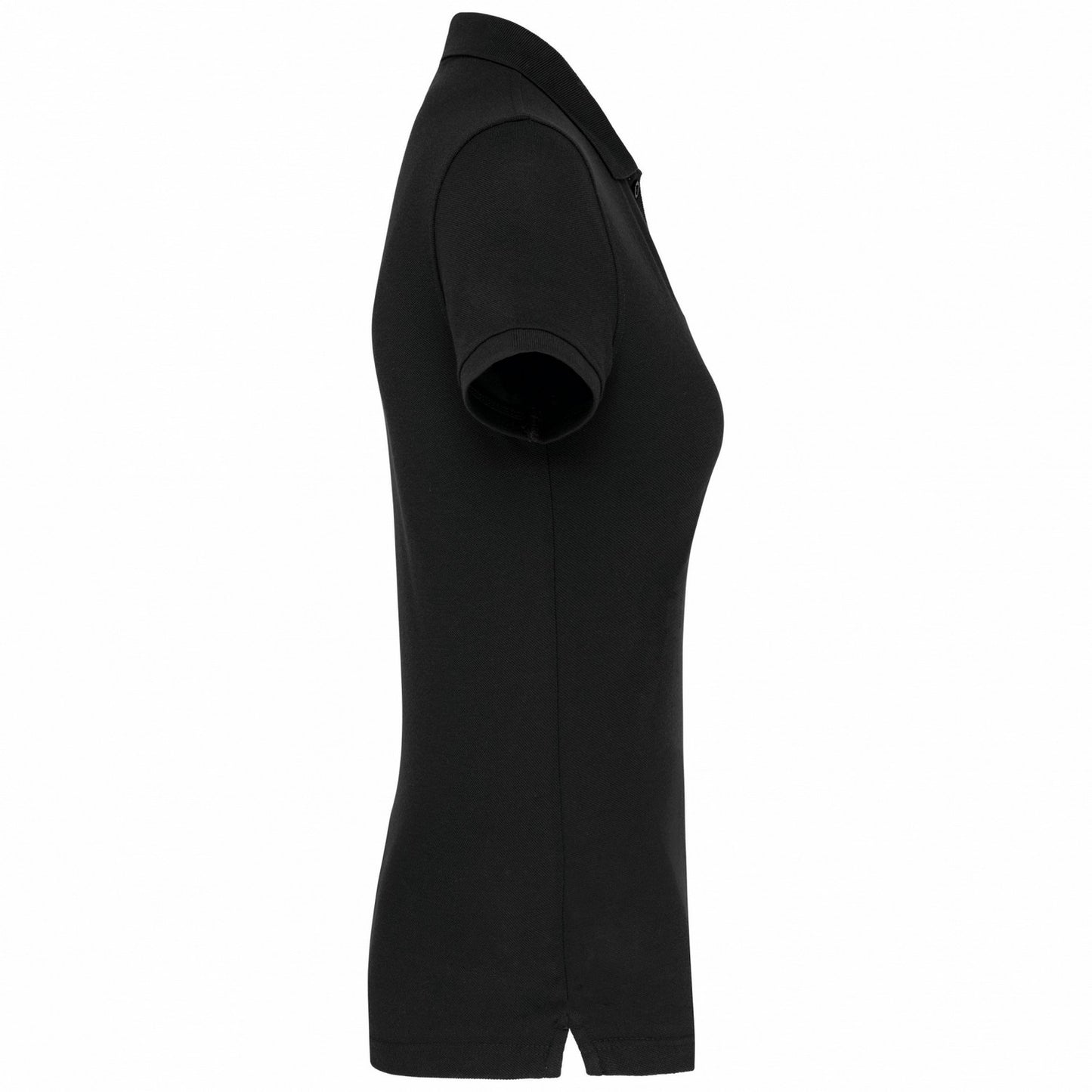 Black - Side - WK. Designed To Work Womens-Ladies Pique Anti-Bacterial Polo Shirt