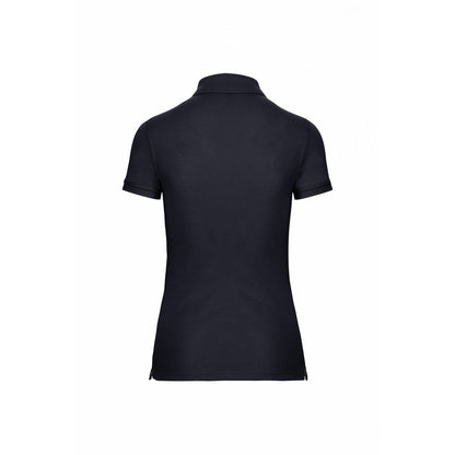 Navy - Back - WK. Designed To Work Womens-Ladies Pique Anti-Bacterial Polo Shirt
